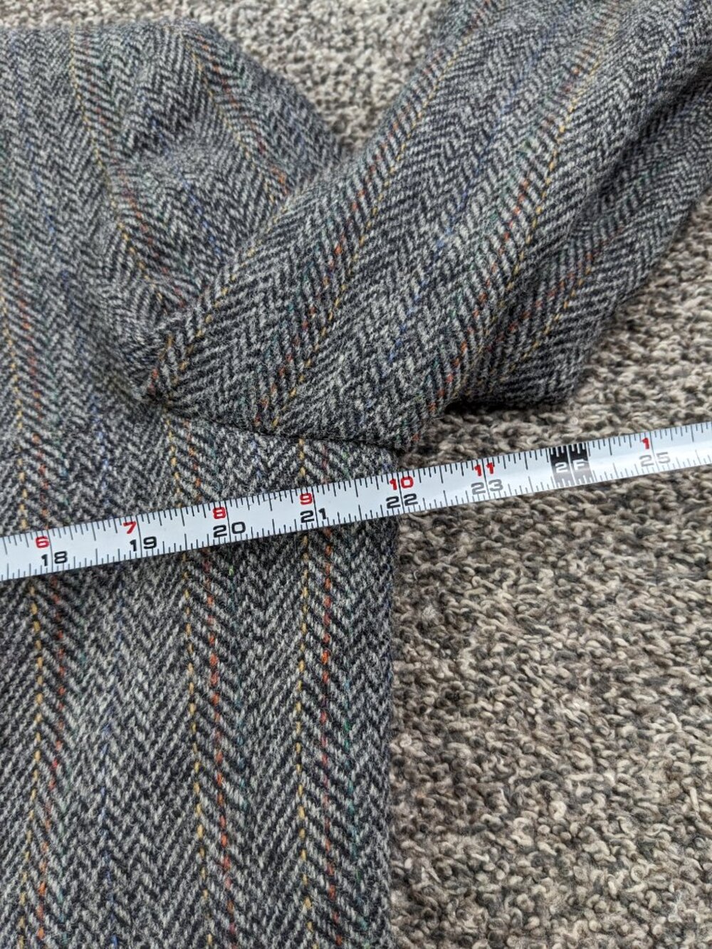 Vintage Nino Cerruti Harris Tweed Sport Coat Wool Herringbone Color Stripes 42R - Picture 10 of 13